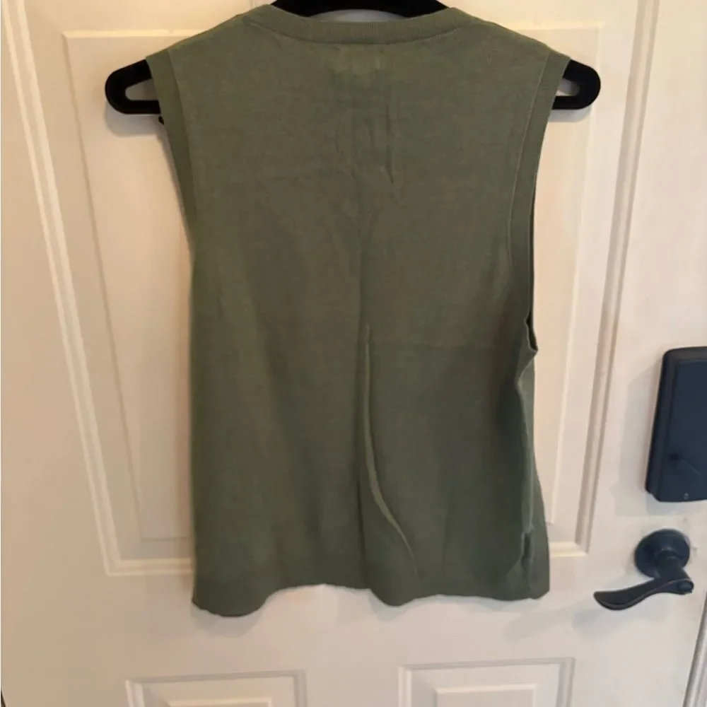 J. Crew Green Fitted Sleeveless Tank Top Sweater Shell